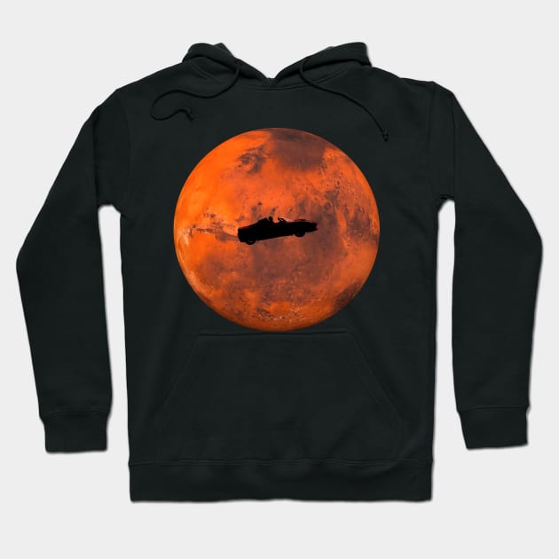 Tesla Roadster in Space Hoodie by m31media